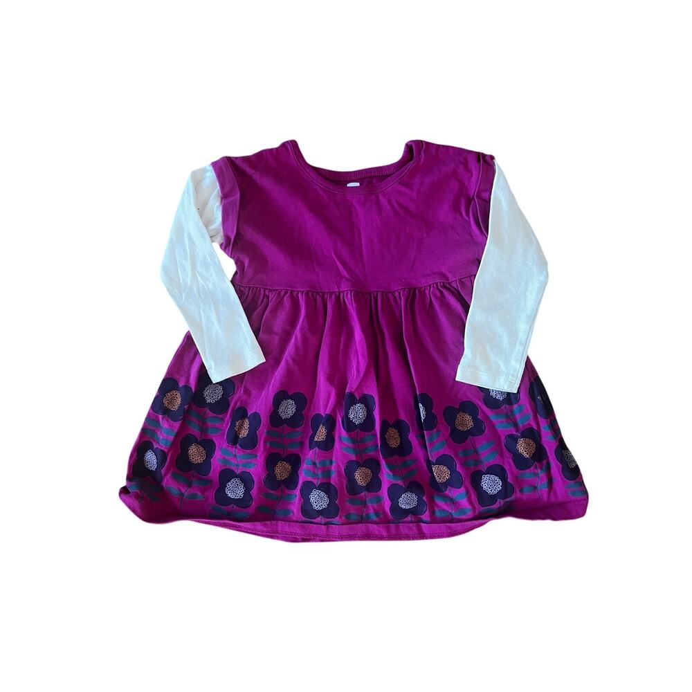Tea Collection Fuschia Floral Skater Dress | 18-24